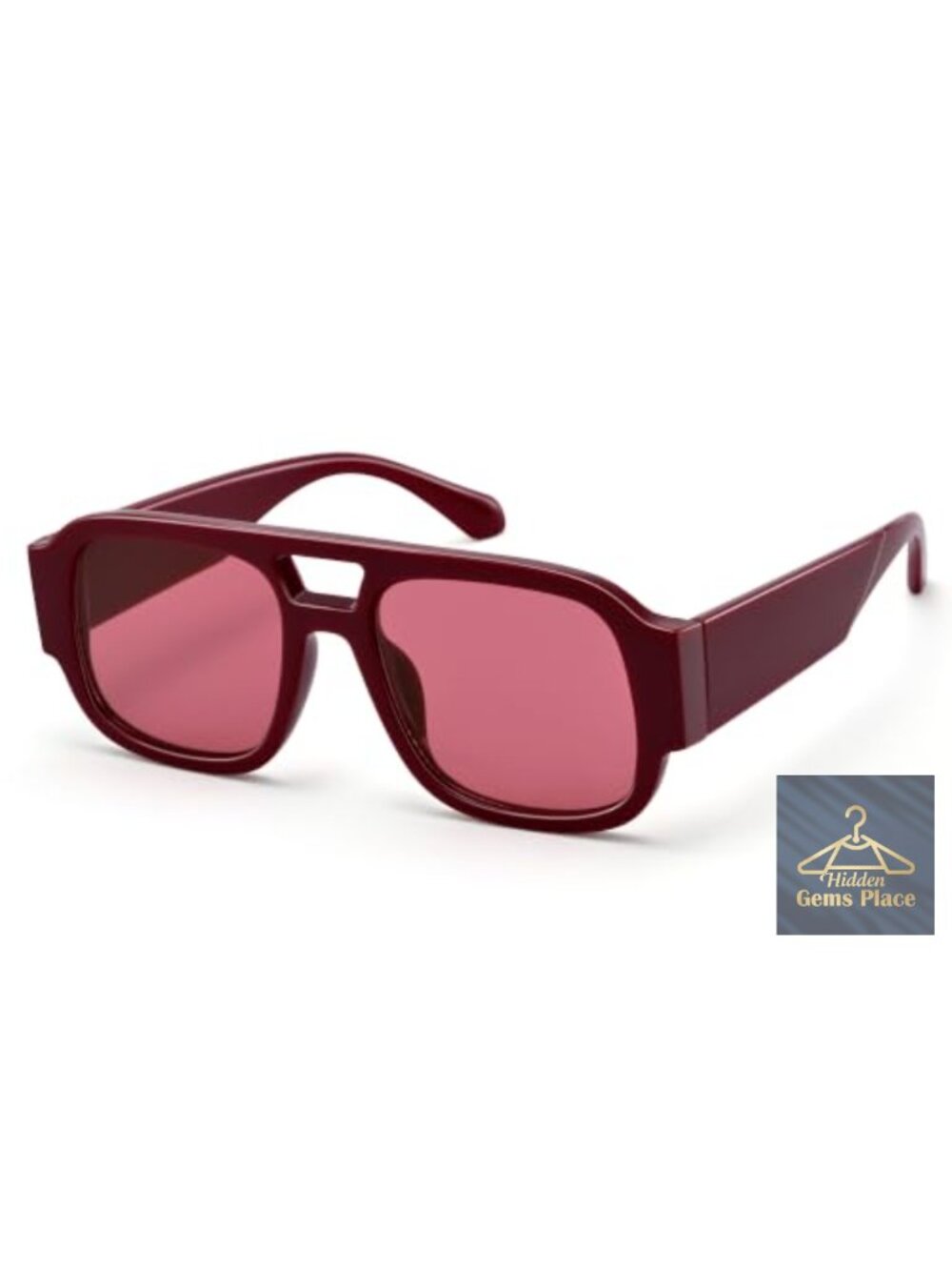 Oversized Retro Aviator Sunglasses UV400 Protection